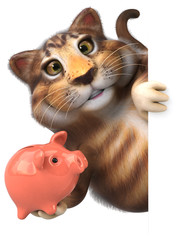Fun cat - 3D Illustration