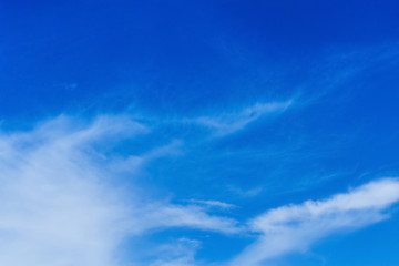 Fototapeta premium Blue backdrop in the air for text.