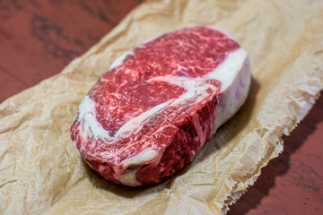 Raw meat Steak on background