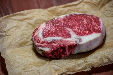 Raw meat Steak on background