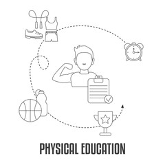 School subjects design concept