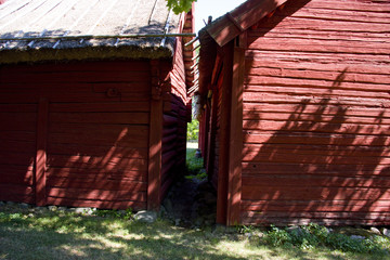 Details from the household buildings for the Chaplain of H&auml;rkeberga from the 19th hundred, between Stockholm and Enk&ouml;ping