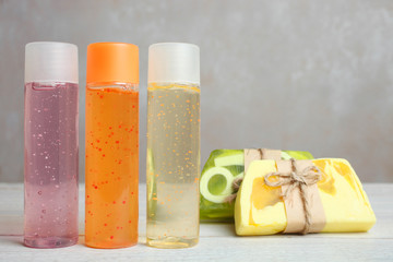 Shower gels and handmade soaps