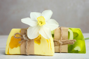Fototapeta na wymiar Natural handmade soap