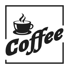 A cup of coffee with steam. Hand drawn sketch on chalkboard background. Vector illustration. isolated.