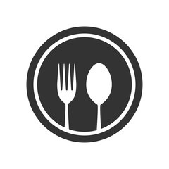 Knife, fork and spoon line design vector.