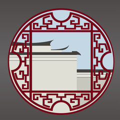 Chinese Window Frame, Ancient Building