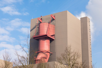 building of mine with blue sky