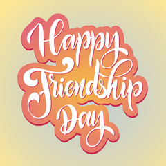 Friendship day hand drawn lettering. Vector elements for invitations, posters, greeting cards. T-shirt design. Friendship quotes.