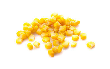 Ripe corn isolated on white background