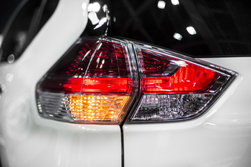 Rear stop light and turn signal of modern crossover car