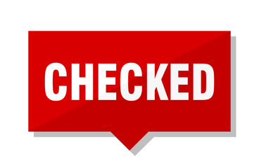 checked red tag