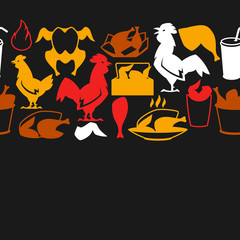 Fototapeta premium Fast food fried chicken meat.