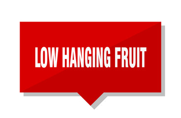 low hanging fruit red tag