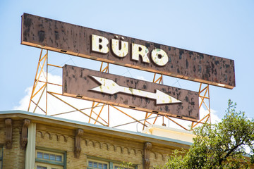 Fototapeta premium Schild 295 - Büro