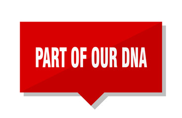 part of our dna red tag