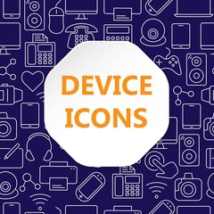 Device outline icons set