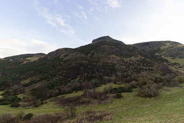Fototapeta na wymiar Hills and Mountains in Holyrood Park