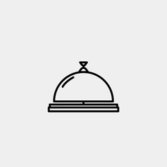 Restaurant cloche icon vector