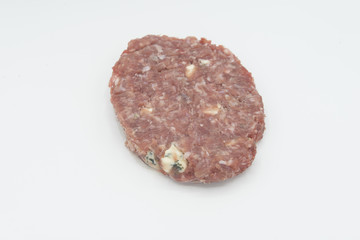  burger of  roquefort cheese isolated