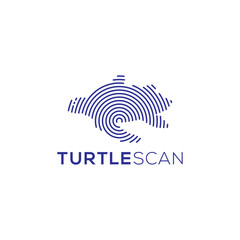 Turtle Scan Technology Logo vector Element. Animal Technology Logo Template