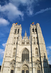 Fototapeta premium Cathedral of Saint Michael in Brussels.