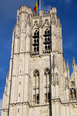Fototapeta na wymiar Cathedral of Saint Michael in Brussels.