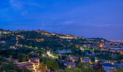 Obraz premium Bergamo medieval city fortified by Venetian walls