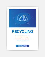 Obraz premium RECYCLING ICON INFOGRAPHIC