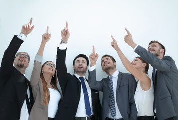 group of business people showing up at a copy space.
