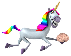 Fun unicorn - 3D Illustration © Julien Tromeur