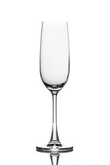 Champagne glass isolated on white background