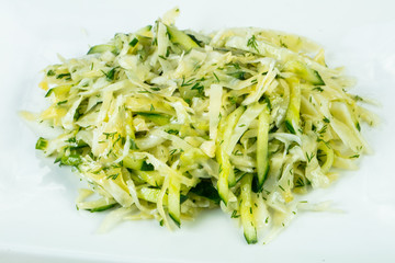 Raw cabbage salad