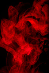 Red smoke isolated on black background. - 212559242