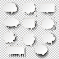 Retro Speech Bubble With Transparent Background