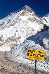 mount Everest from Pumo Ri base camp