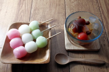 japanese sweets dango anmitsu