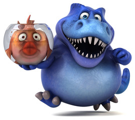 Fun trex - 3D Illustration © Julien Tromeur