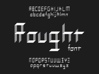 Rought font. Vector alphabet
