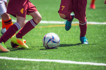 少年サッカー試合風景