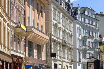 Beautiful buildings of Karlovy Vary, Czech Republic
