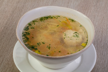 Chicken soup with noodles