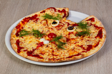 Kids pizza with cheese