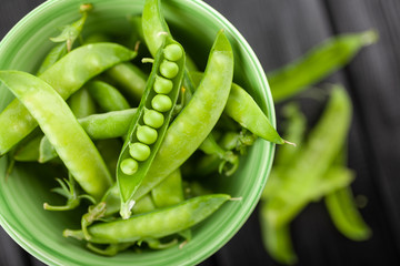 Fresh green peas
