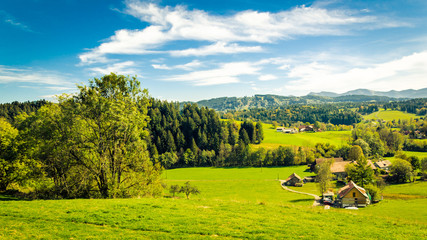 Fototapeta premium Panorama Landschaft Allgäu