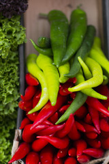 fresh red and green chilli pepper abstract fruit colorful pattern texture background