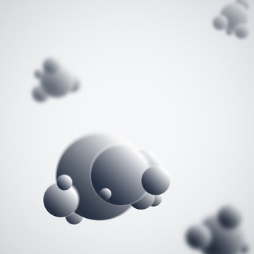 Abstract molecules. Atoms. Graphic illustration for your design