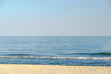 Summer photo at the Black Sea shore. June 2018. Ukraine, Odessa region.