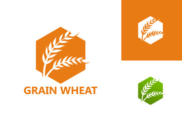 Grain Wheat Logo Template Design Vector, Emblem, Design Concept, Creative Symbol, Icon