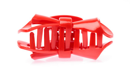 plastic hair clip isolated on white background
